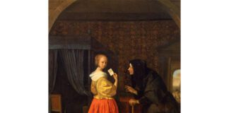 Uma carta presente em quadro de Jan Steen